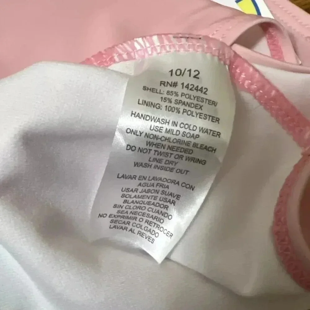 NEW Banana Boat One Piece Pink Popsicles UPF50+ Bathing Suit Girls 10/11